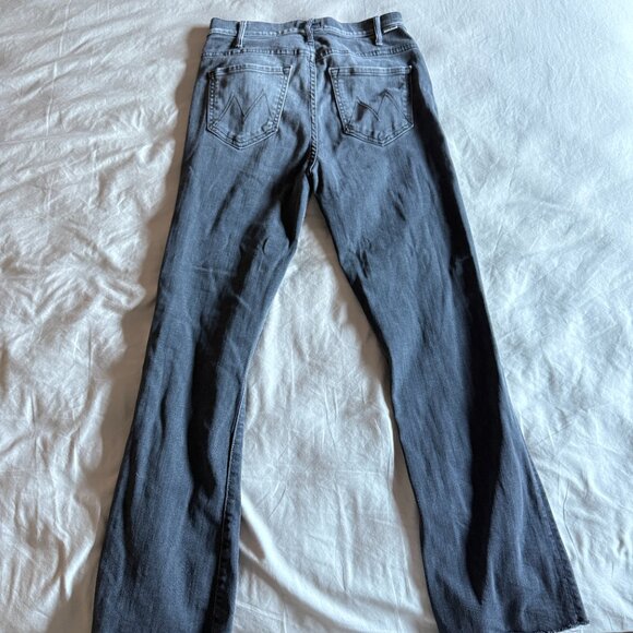 Mother Hustler Ankle Fray Jeans Gray Size 28 Manufactured Fringe - Picture 5 of 7